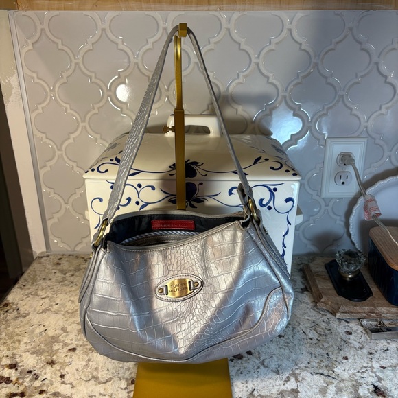 Tommy Hilfiger Handbags - Tommy Hilfiger Silver Embossed Shoulder Bag
